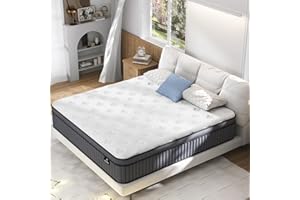 EEN EEN SLEEP Queen Mattress - Upgrade Strengthen - 12 Inch Hybrid Queen Size Mattresses in a Box, Mattress Queen Size with Memory Foam and Independent Pocket Springs, Strong Edge Support, Medium Firm