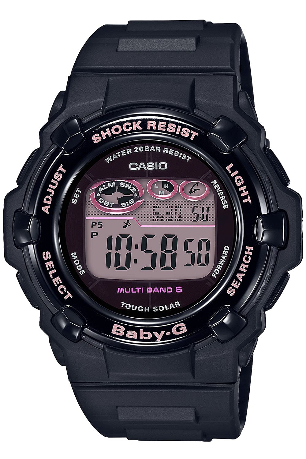 Photo 1 of Casio] Watch Baby-G Radio Solar 2021 Model BGR-3000UCB-1JF Ladies Black
