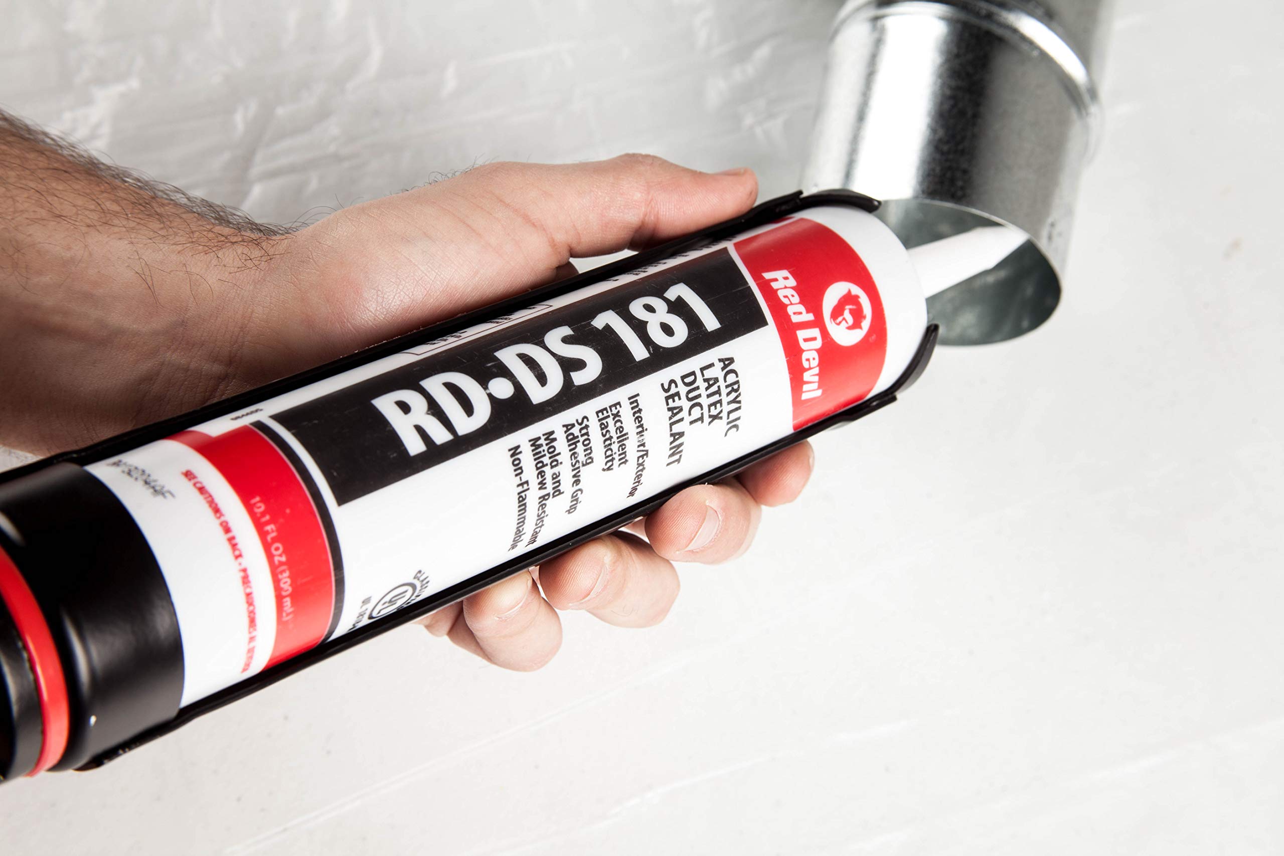 Red Devil 0846DS RD-DS 181 Acrylic Latex Duct Sealant, 10.1 oz, Gray, 1 Pack