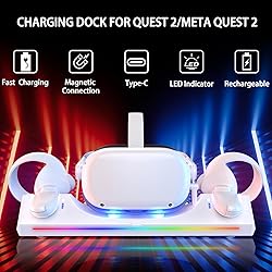 WIOR Charging Dock Compatible with Oculus Quest 2