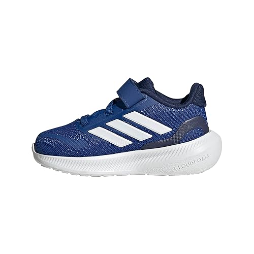 adidas Baby Run Falcon 5 Sneaker, Team Royal Blue/White/Dark Blue, 5 US Unisex Infant