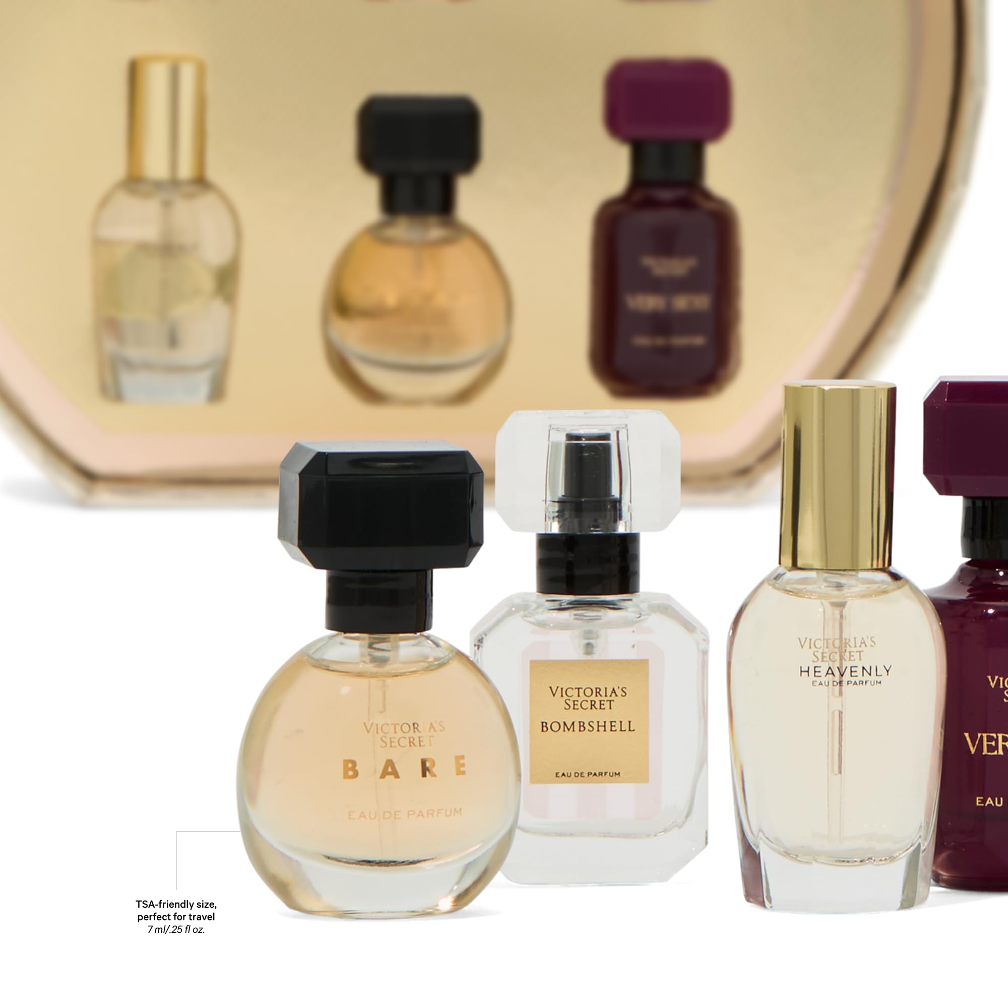 Victoria's Secret Mini Eau de Parfum Discovery Gift Set: Bombshell, Bombshell Magic, Tease, Bare, Very Sexy, & Heavenly