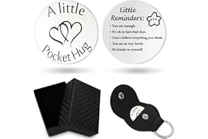 Yiflin Unique Gifts for Women,Men,Friend,Family - Birthday, Christmas, Valentine's Day Gifts - Pocket Hug Token with Keychain