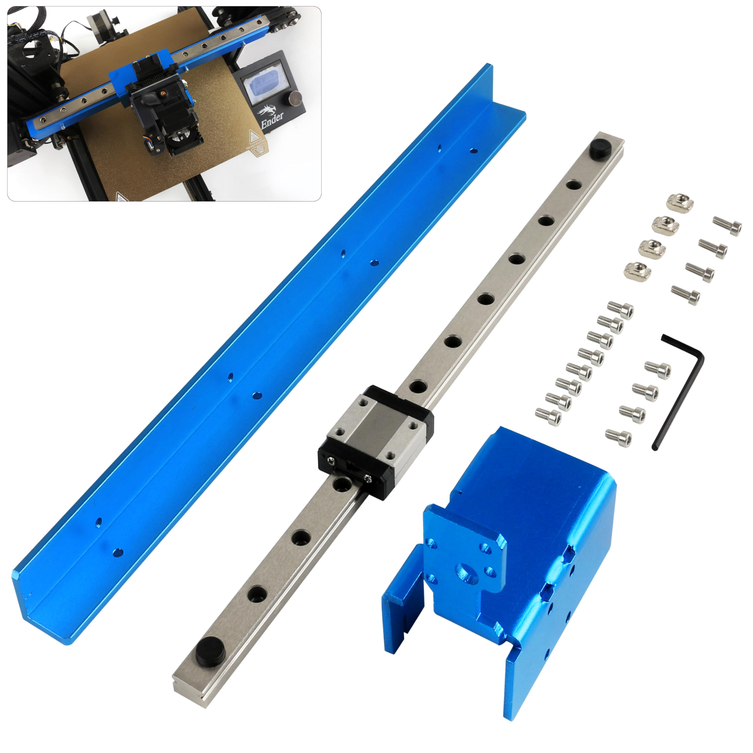 Photo 1 of ENOMAKER Ender 3 V2 X Axis Linear Rail Guide for Sprite Extruder Pro Kit of Creality Ender 3, Ender 3 Pro 3D Printer