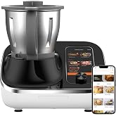 TOKIT AI Cooking Robot Omni Cook C2 21-in-1 Food Processor | 2.2L Bowl, 3000+ Guided Recipes, 7-Inch Touchscreen, Built-In Scale, Self-Cleaning, Blending, Steaming and Chopping