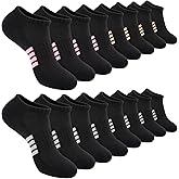 eallco 8 Pairs Ankle Socks for Women Running Athletic Cotton Low Cut Socks Cushioned