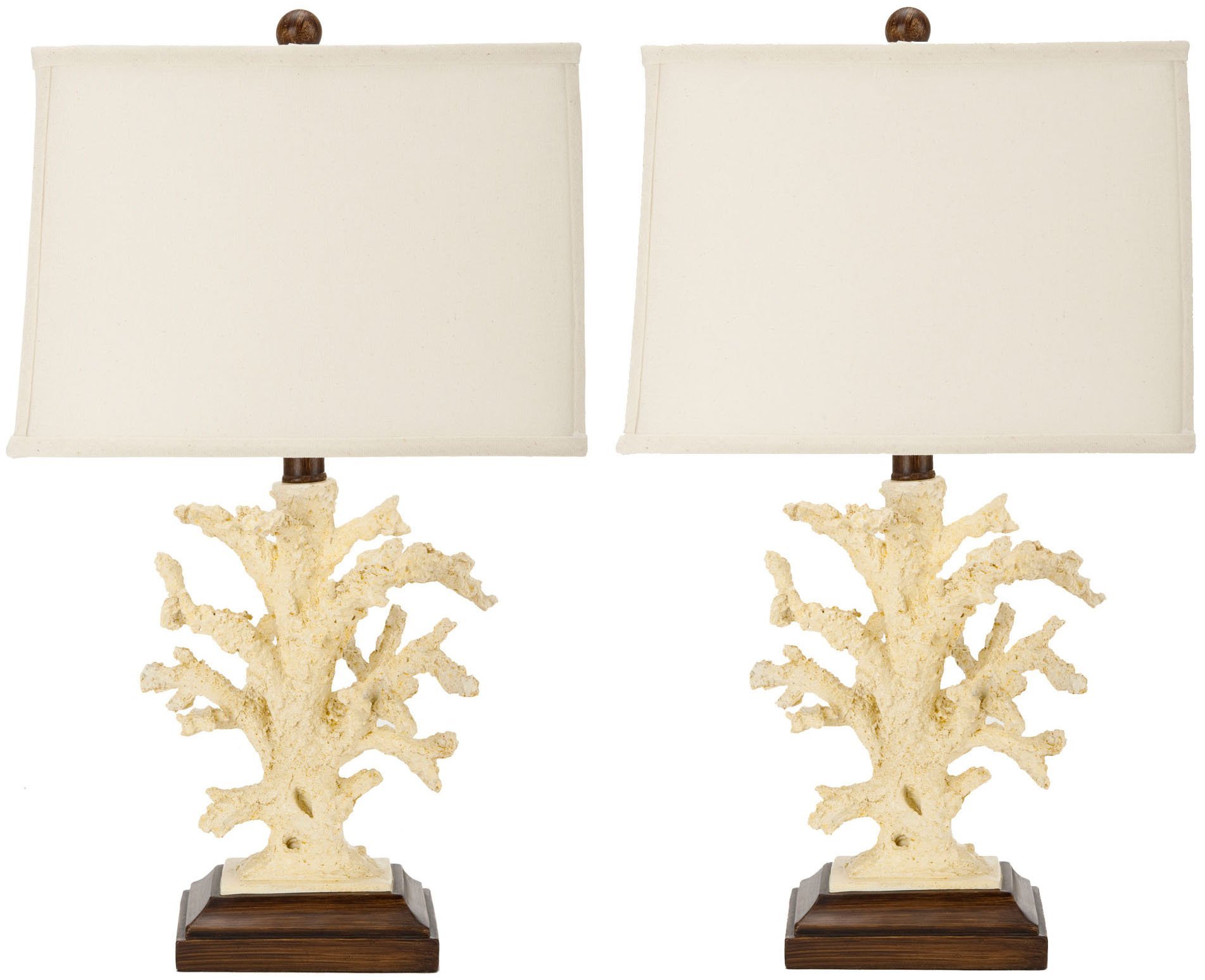 SAFAVIEH Modern Arylic Table Lamps - Set of 2, in Cream