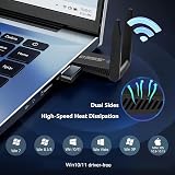 Omivine USB 3.0 WiFi Bluetooth Adapter 1300Mbps 5.8G/2.4G Dual Band AC PC Laptop view 6