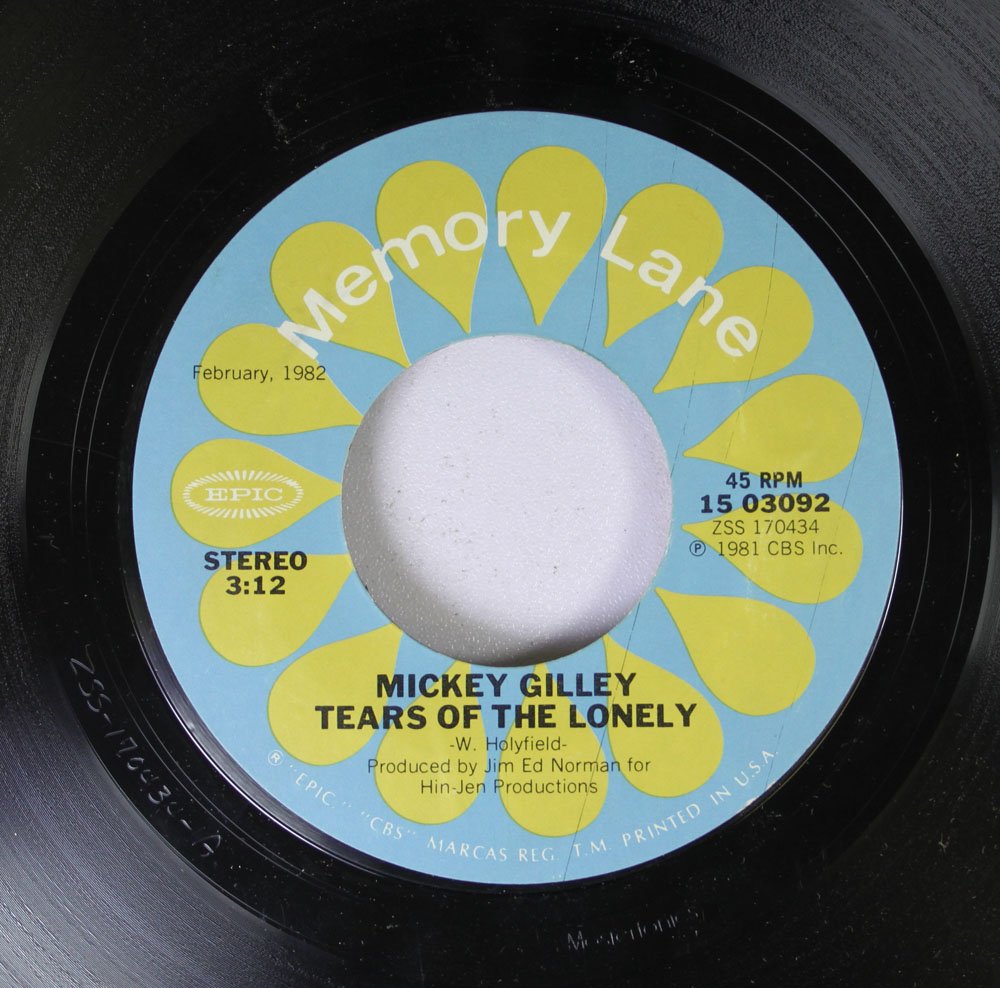 Mickey Gilley Lonely Nights Mickey Gilley - Mickey Gilley 45 RPM Tears of the Lonely / Lonely
