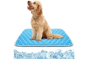 AUPETEK Dog Cooling Mat for Dogs Non-Toxic Self Cooling Pad for Dogs Cats in Hot Summer Cool Pad Washable & Easy Clean Medium 27x20in