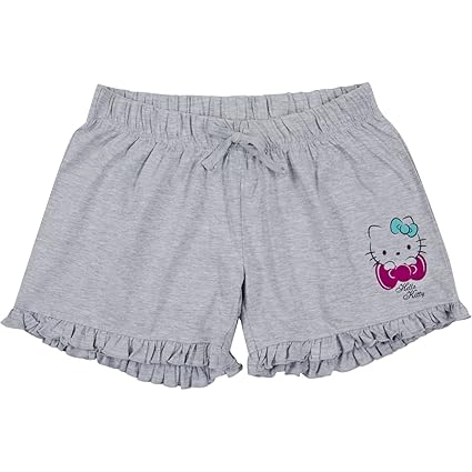 Hello Kitty Damen Pyjama-Shorts mit Rüschen