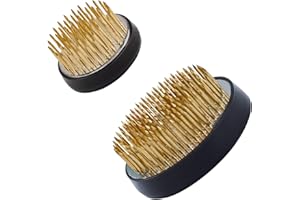 WANDIC Flower Frog, 2 Pcs Round Flower Holders Flower Arranging Bases Floral Pin Frog for Floral Arrangement Art Home Office Decoration, 2.4 Inch & 1.6 Inch