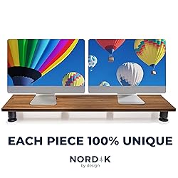 Nordik Large Dual Monitor Riser for 2 - Premium