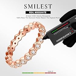 SMILEST Hexagon Moissanite Full Eternity Ring for