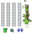 HOLANHING 4 Pack Metal Moss Pole, 24" Moss Poles for Plants Monstera, Stackable Sphagnum Moss Pole for Plants Work with Sphagnum Moss(4 Pack 24")