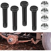4 Pack 9/16"-18 x 3" Long Trailer Leaf Spring Shackle Bolts w/Lock Nuts, fit for 1-3/4” Wide Leaf Spring & Double Eye Leaf Sp