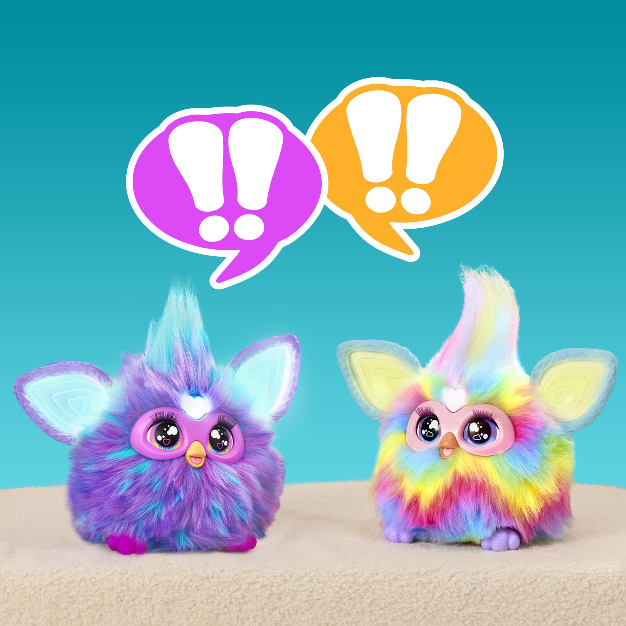 Furby Tie Dye, 15 Fashion Accessories, Interactive Plush Toys for 6 Year Old Girls & Boys & Up, Voice Activated Animatronic