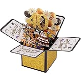 NQEUEPN Happy 40th Birthday Pop-Up Card, Happy Birthday 3d Cards Boxed Birthday Card Birthday Gifts Box 3d Greeting Card Birthday Gift Card for Wife Husband Men Women