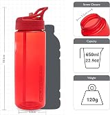 Polar Gear Aqua Grip Water Bottle 650ml BPA Free Reusable with Straw view 3