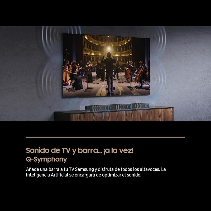 Barra de Sonido HW-QS750F/ZF Q-Symphony y Wireless Dolby Atmos