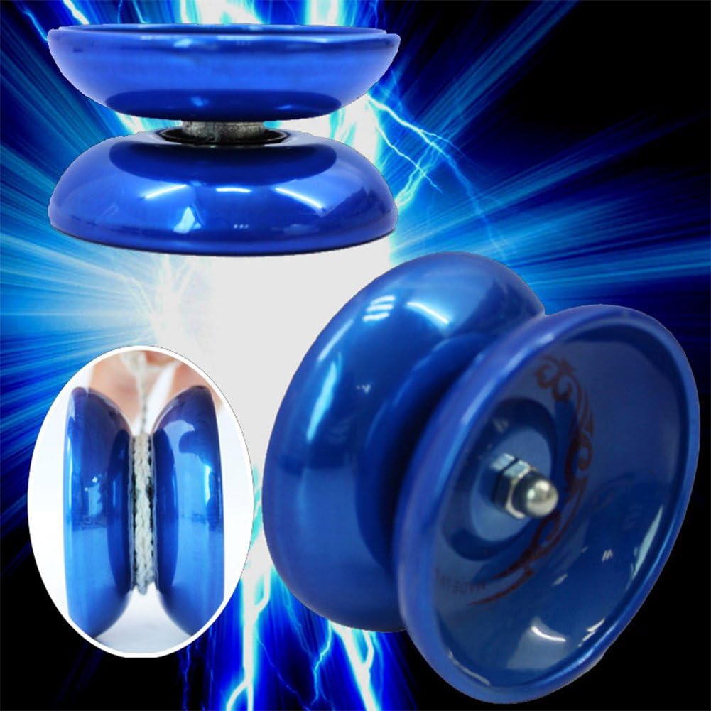 elegantstunning YoYo Ball Cool Aluminum Alloy Yoyo Professional Bearing String Trick Kids Toys