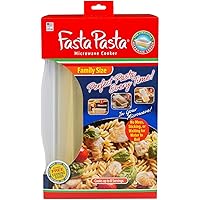 Microwave Pasta Cooker- The Original Fasta Pasta Family Size- Quickly Cooks up to 8 Servings- No Mess, Sticking, or…
