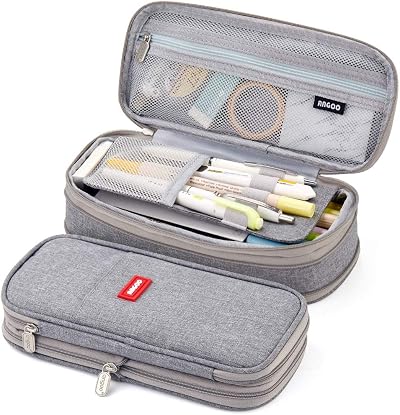 EASTHILL Pencil Case Big Pen Case Linen Cotton 9x20 cm Organizer