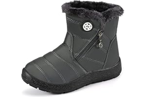 Girl's Boy's Winter Snow Boots Ankle Boots for Kids Boots Warm Fur Anti-Slip