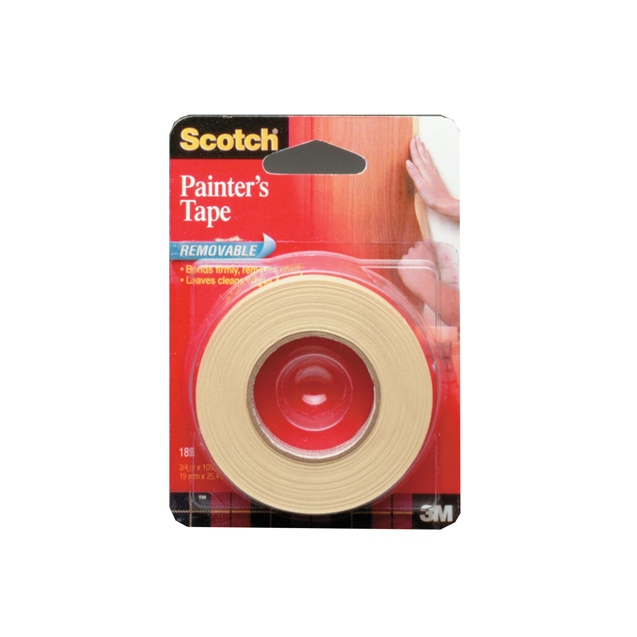 3M Scotch Painters Masking Tape, 6 Rolls in Hangable Flow Packs - 19mm x 25m