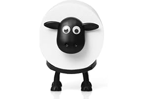 VELENTI Sheep Toilet Roll Holder - Funny Toilet Paper Holder Free Standing Bathroom Set - 3D Printed Black Sheep Loo Roll Holder - Hilarious Tissue Paper Roll Storage - Cute Bathroom Decor - Set of 1