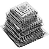 BGA Reballing Stencils, 130pcs BGA Universal Reballing Rework Net Stencils Steel Template Mesh Directly Heat Set Kit