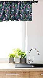 Ambesonne Dark Pink Window Valance, Tropical