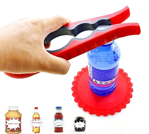 Schatzkiste Deckelöffner - Hervorragend Zum Öffnen Von Hartnäckigen Flaschen Und Gläsern – Entworfen Griffsicher Und Robust F