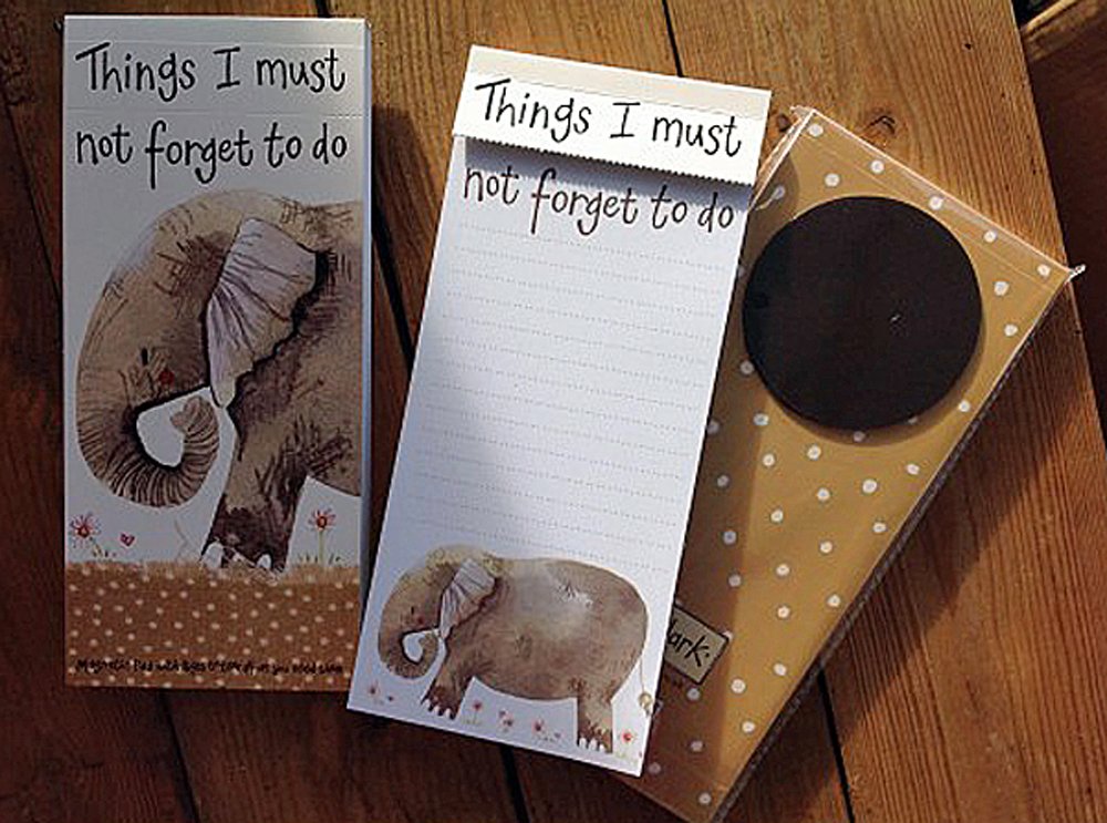 ALEX CLARK Nellie The Elephant Magnetic To Do List