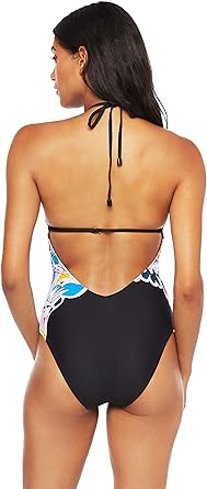 trina turk women's high neck halter one piece swimsuit