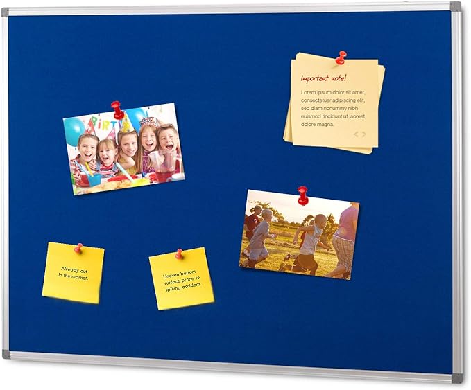 SwanSea Tableau bleu de babillard de panneau de babillard de tissu pour