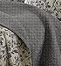 Laura Ashley - Twin Quilt Set, Soft Cotton Bedding with Reversible Design, Medium Weight for Year Round Use, 2 Piece Bed Set with Matching Pillowcase (Amberley Black/White)