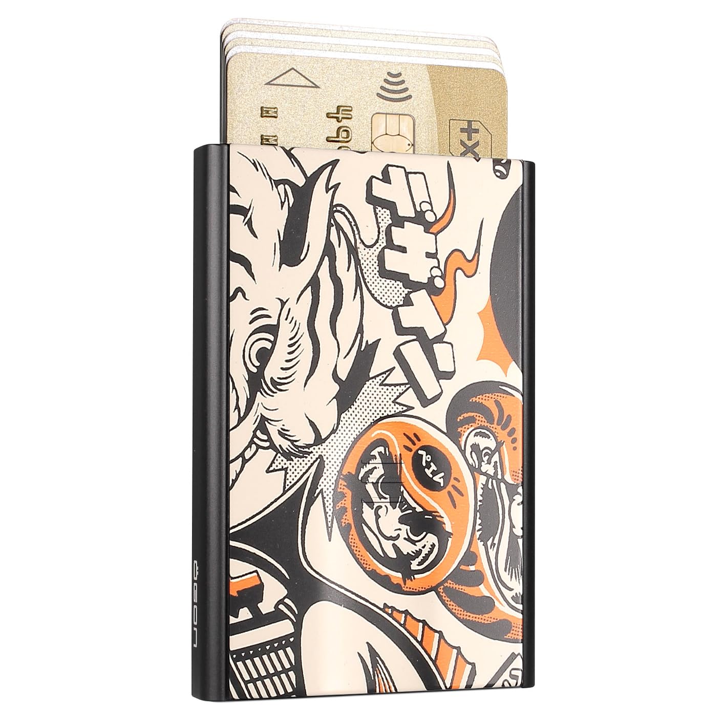 ÖGON Aluminium Card Holder Slider - RFID Blocking - The Original Minimalist Slim Automatic Wallet for Men and Women - Up to 6 Cards (Paiheme)