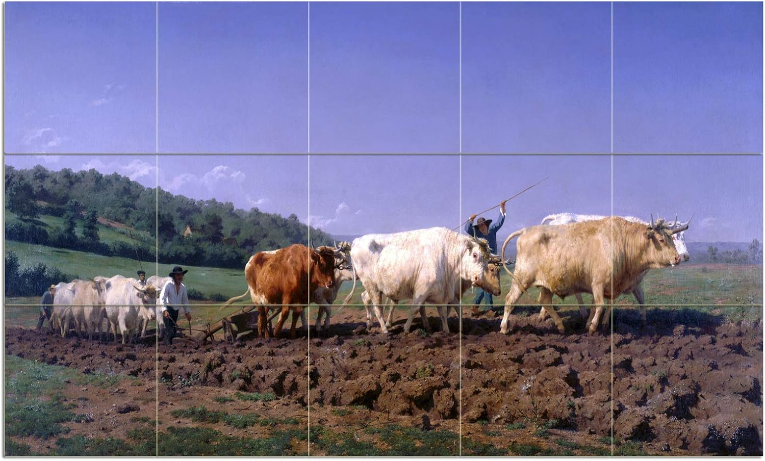 Fliese Wandbild Kühe Feld R. Bonheur Küche Bad Wandrückwand Marmor Keramik - Bild 22 von 35