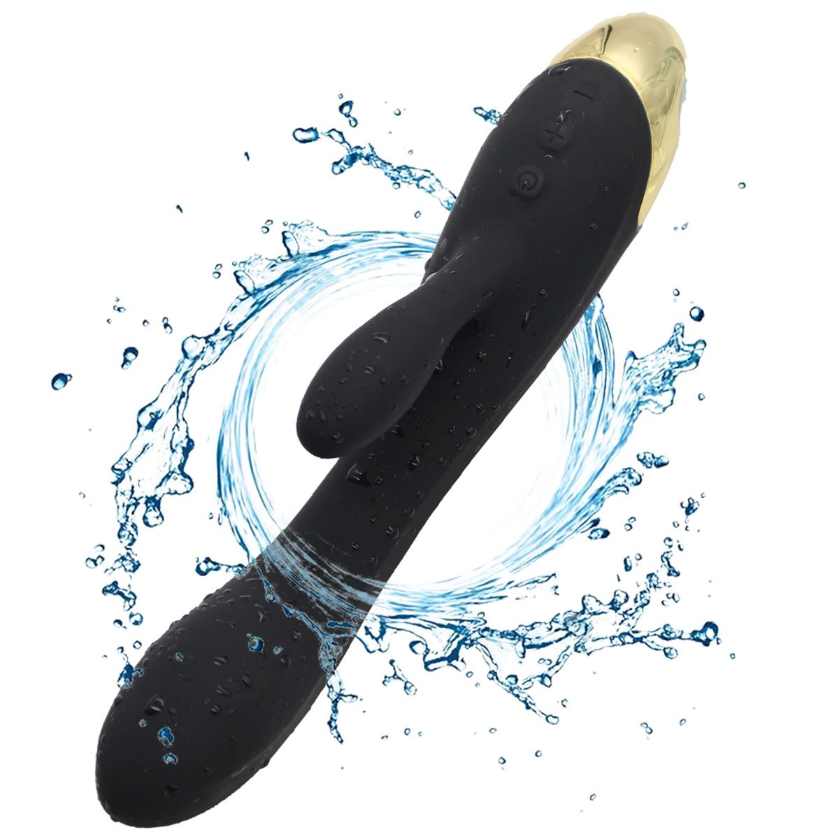 Waterproof Wand Massager 10 Mode Vibration Mute Rechargeable Vibration Body Massage for Home Personal Fitness Sports (Black)