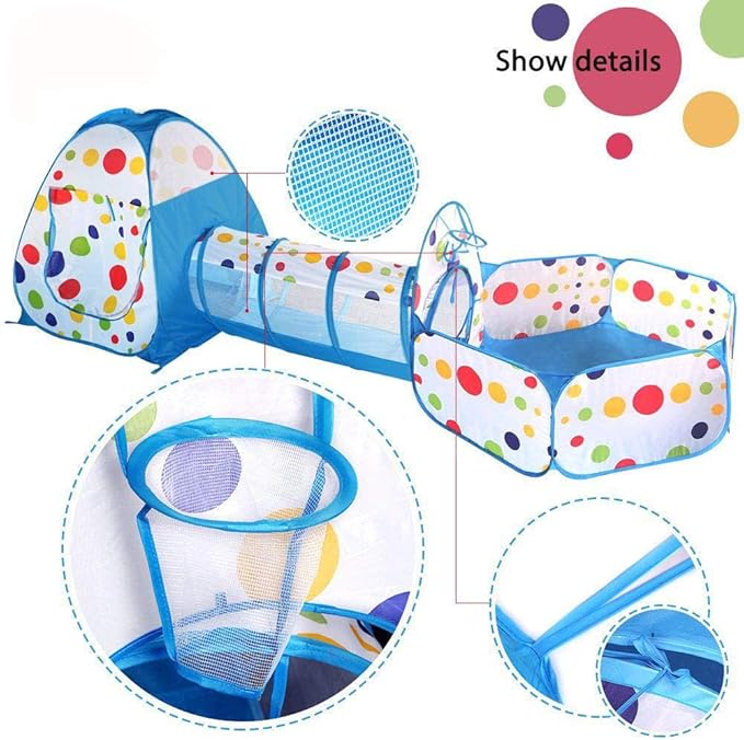 Tente De Maison De Jeu Grande Tente De Jeu De Jouets Exterieurs Dinterieur Pour Enfants Avec Piscine A Balles Tunnel 3pcs Set Baby Ball Pool Jouet De Developpement Intellectuel Pour Bebe