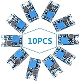Eiechip 10‑Pack MT3608 Boost Converter with Micro‑USB,DC‑DC Step Up,2A | 2‑24V to 5‑28V adjustable output, up to 93% efficiency, for DIY power supply,electronics &amp; voltage‑boosting projects