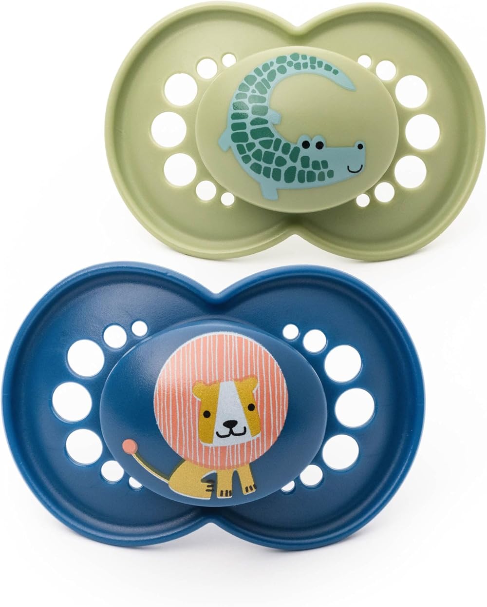 MAM Original Pure Soothers Set of 2 16+ Months Blue Green Steriliser Box