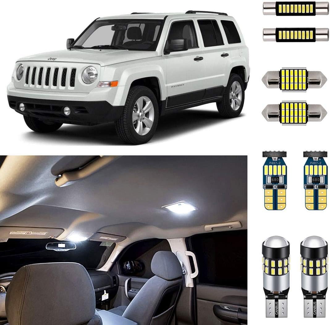 AUTOGINE 6 Piece CANBUS LED Interior Light Kit for Jeep