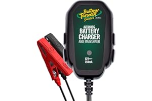 Battery Tender Junior 12V, 750mA Charger and Maintainer: Automatic 12V Powersports Battery Charger for Motorcycle, ATVs, and 