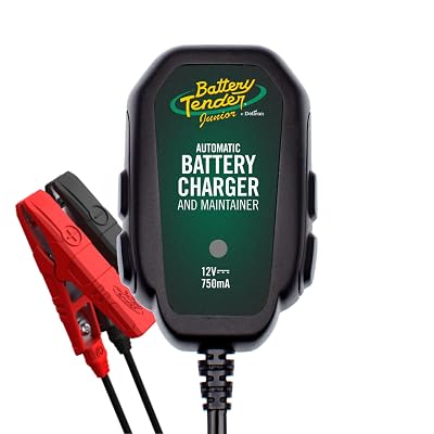 Battery Tender Junior 12V, 750mA Charger and Maintainer: Automatic 12V Powersports for Motorcycle, ATVs, and More - Smarter Than a Trickle Charger - 021-0123