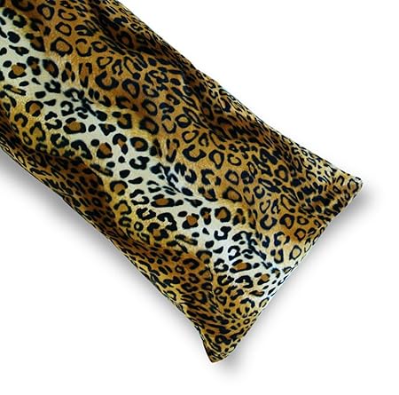 Faux Fur Body Pillow Cover Leopard 20 X 54 Amazon Co Uk