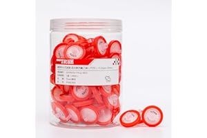 Adamas-Beta Syringe Filter PTFE Membrane 25mm Diameter 0.22um Pore Size Pack of 100