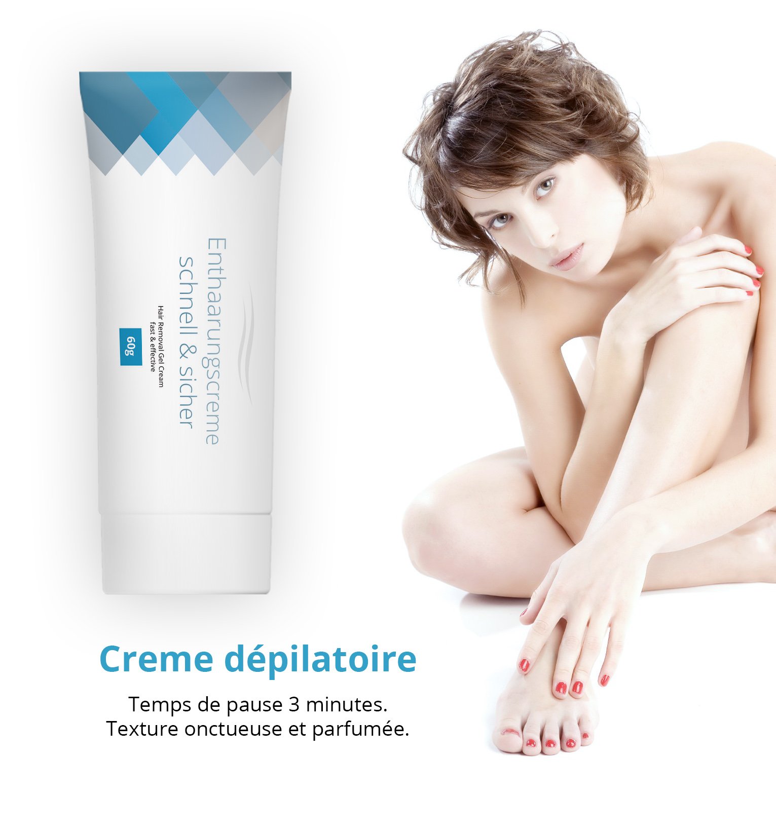Tillmann\'s Crème Dépilatoire/2 Tubes/Crème Epilation Hydratante Naturelle. Parfum exquis à la citronnelle/Pour Homme et pour Femme - Livrées avec une spatule/Instructions d\'utilisation en Francais