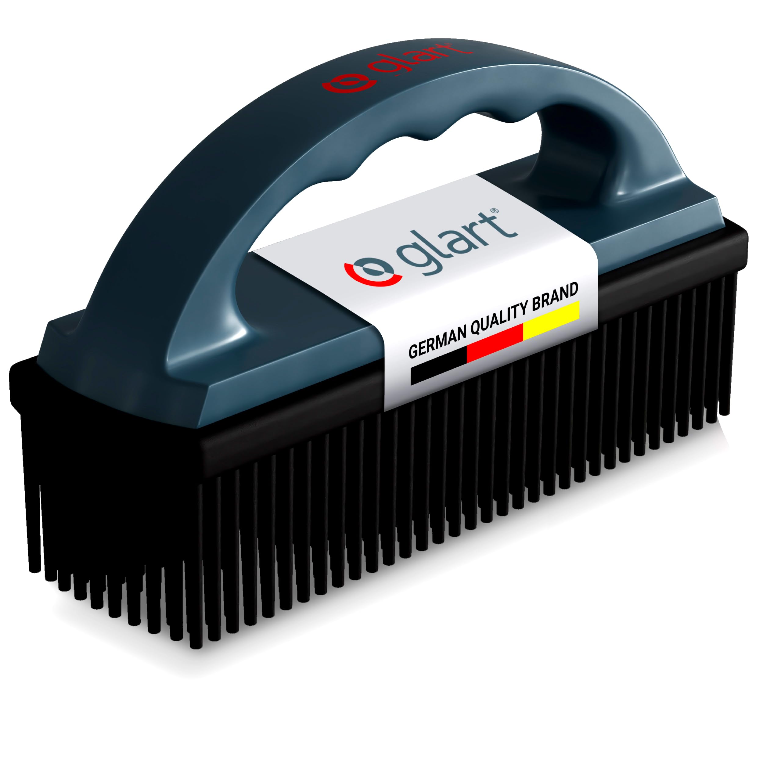 Glart 44THB Pet Hair Remover - Silicone Brush for Dog & Cat Hair - for Car, Upholstery, Carpets, Home Textiles - Reusable, Ergonomic, No Electricity & Chemicals - Designed in Germany